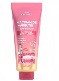 Luxe Organix Niacinamide + Arbutin Healthy Light Whitening Serum Lotion - 350ml - pzsku/Z295DBE6BF8D609DE3D12Z/45/_/1739630931/6228b3a6-653e-4322-ac3a-b0bf36a66d99