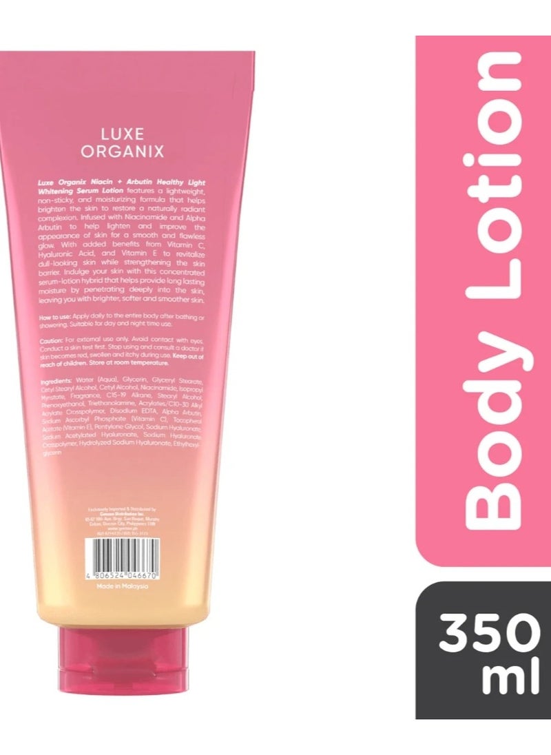 LUXE ORGANIX Luxe Organix Niacinamide + Arbutin Healthy Light Whitening Serum Lotion - 350ml  - Image 2