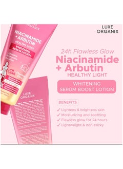 Luxe Organix Niacinamide + Arbutin Healthy Light Whitening Serum Lotion - 350ml - pzsku/Z295DBE6BF8D609DE3D12Z/45/_/1739630972/e11f2558-50d5-4430-82a3-8d333e3ef0eb