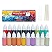 JAJADO 27 Pcs DIY Watercolor Marbling Paint Kit Chalk Paste Watercolor Painting Set Acrylic Pouring Paint Crafts 20 Colors Water Marble Paint DIY Painting Kit for For Canvas Stonge Wood Art Craft Supplies - Image 3