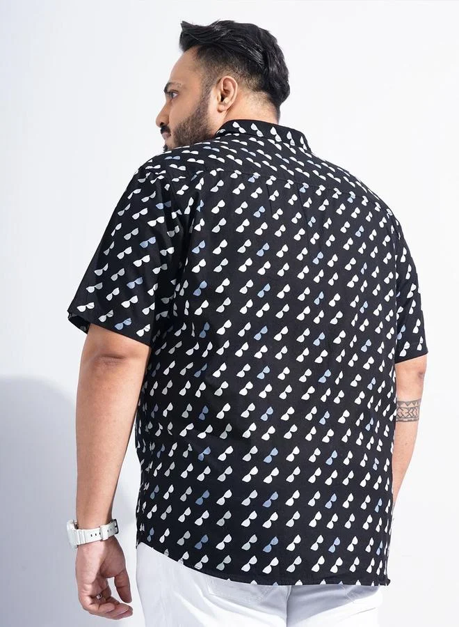 Take Two  Plus Size Printed Short Sleeve Shirt By Hardsoda for Men | Best Price UAE