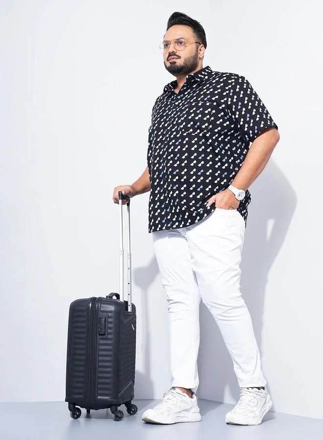 Take Two  Plus Size Printed Short Sleeve Shirt By Hardsoda for Men | Best Price UAE