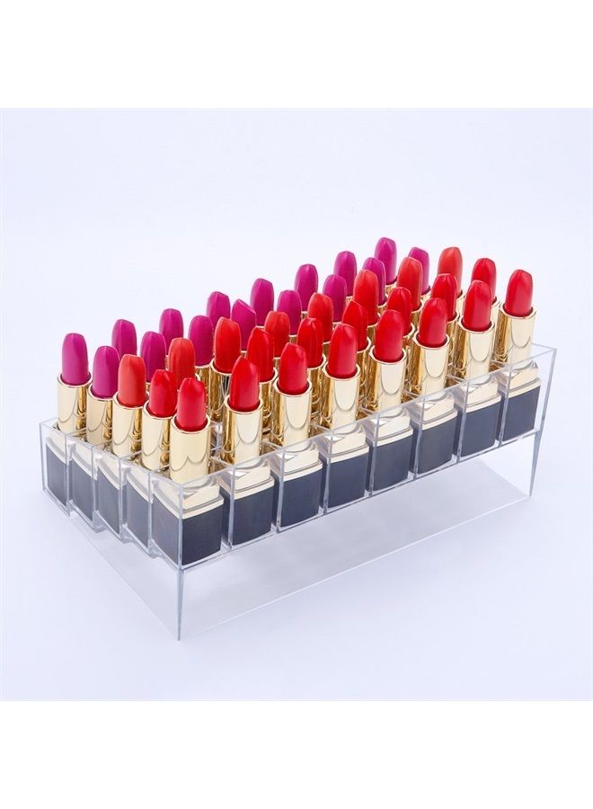 Benbilry Lipstick Holder, 40 Space Acrylic Lipstick Holder Organizer Case Display Rack，40 Slots (in a 8 x 5 Arrangement) Stand Cosmetic Makeup Organizer Lipstick, Brushes, Bottles More - Image 4