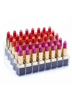 Benbilry Lipstick Holder, 40 Space Acrylic Lipstick Holder Organizer Case Display Rack，40 Slots (in a 8 x 5 Arrangement) Stand Cosmetic Makeup Organizer Lipstick, Brushes, Bottles More  - Image 1