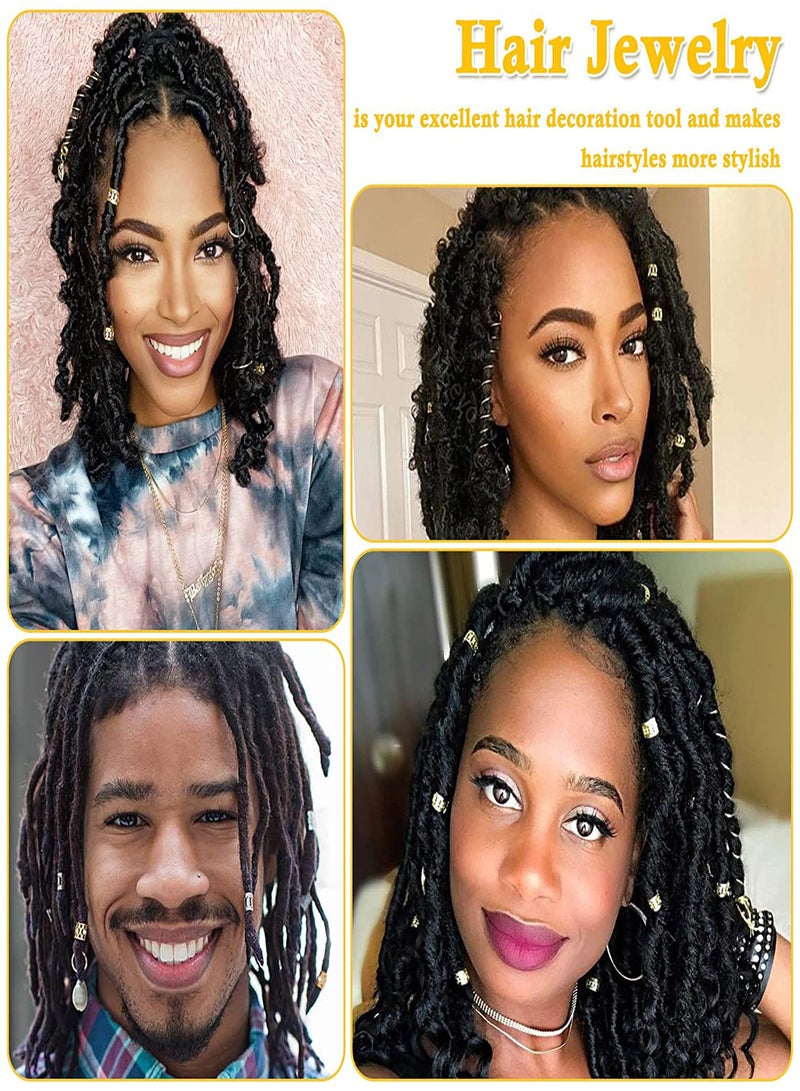 Hair Accessories for Women, 100Pcs Aluminum Hair Cuffs and Charms, Adjustable Metal Decorations for Braids and Locs, Stylish Hair Rings and Pendants for Girls - Image 4