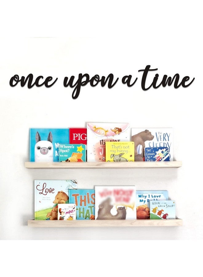 Huray Rayho Once Upon A Time Wood Sign Nursery Wall Decor Words Art Hanging Decor For Family Bookshelf Reading Nook Daycare Classroom Baby Shower Birthday Gift Ideas For Kids Toddlers Boys Girls - Image 2