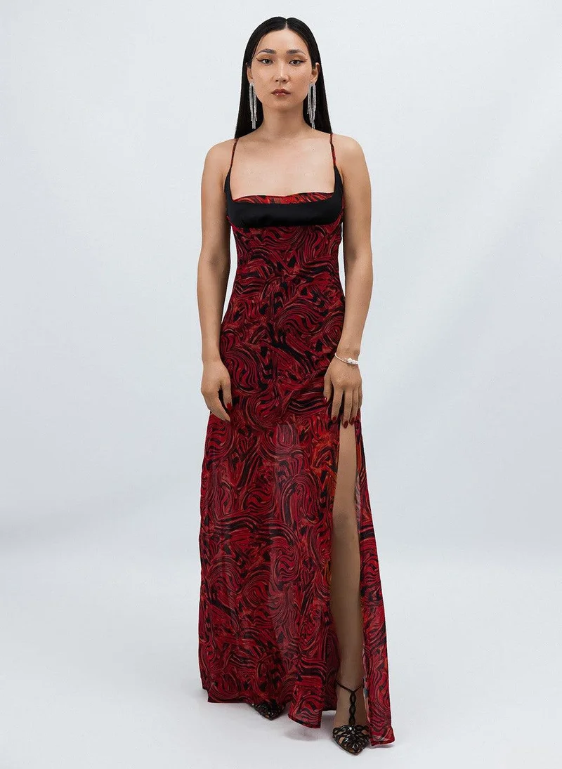 جانارا جونز Lava Chiffon Masha Dress