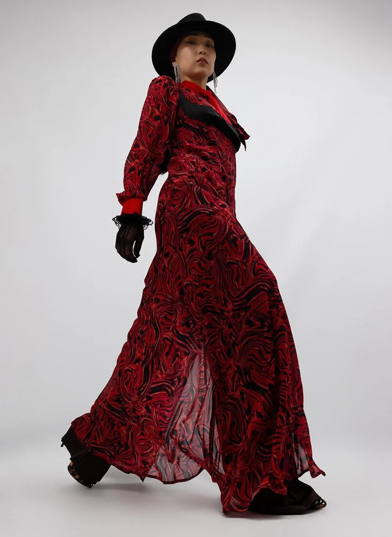 Janara Jones  Lava Chiffon Masha Dress for Women | Best Price UAE