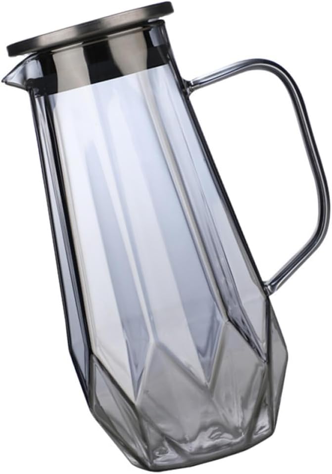 Multi-function Glass Pitcher 1.8l Heat-resistant Water Carafe with Handle, Delicate High-temperature Resistant Glass Jug for Home Iced Tea and Cold Water Serving - Image 1