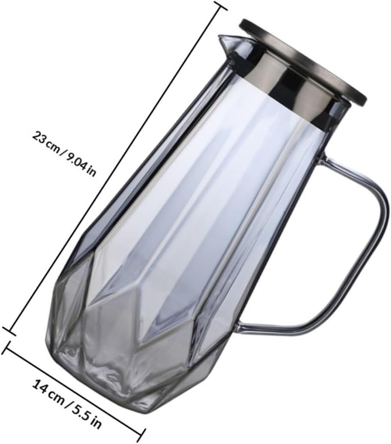 Multi-function Glass Pitcher 1.8l Heat-resistant Water Carafe with Handle, Delicate High-temperature Resistant Glass Jug for Home Iced Tea and Cold Water Serving - Image 2