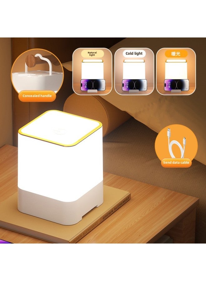 Desktop Bedside Lamp Clock Remote Control Charging Touch Household Baby Feeding Bedside Lamp Outdoor Camping Lamp-Light Color:U1 Plug-in Model  - Image 1
