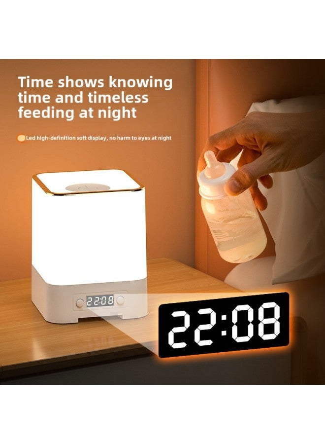 Desktop Bedside Lamp Clock Remote Control Charging Touch Household Baby Feeding Bedside Lamp Outdoor Camping Lamp-Light Color:U1 Plug-in Model  - Image 4