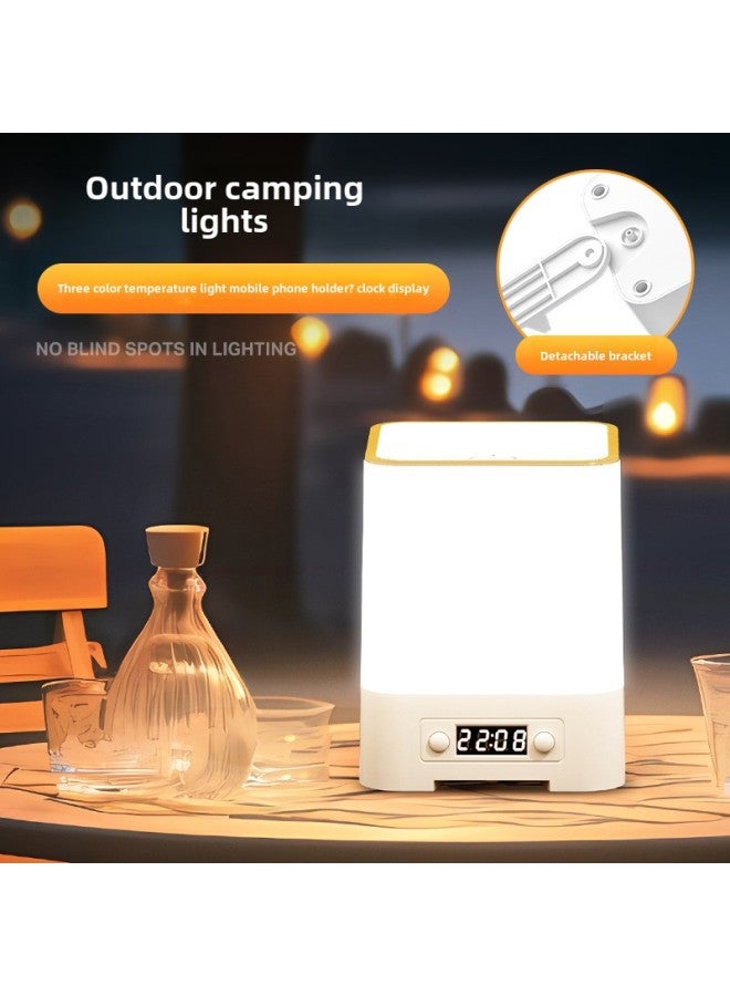 Desktop Bedside Lamp Clock Remote Control Charging Touch Household Baby Feeding Bedside Lamp Outdoor Camping Lamp-Light Color:U1 Plug-in Model  - Image 2