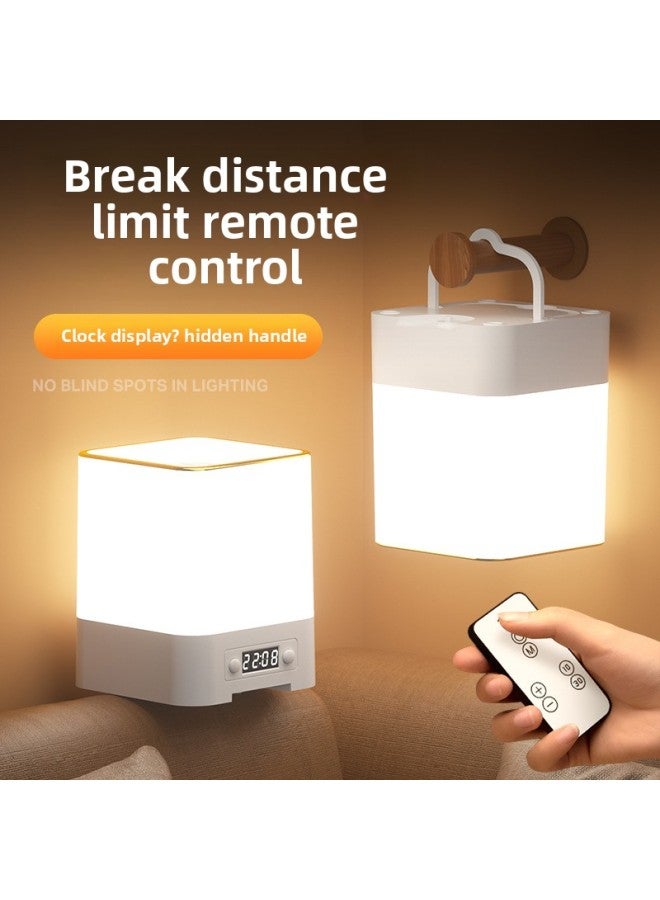 Desktop Bedside Lamp Clock Remote Control Charging Touch Household Baby Feeding Bedside Lamp Outdoor Camping Lamp-Light Color:U1 Plug-in Model  - Image 5