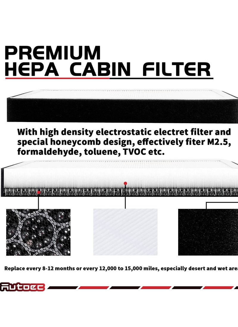 SYOSI - Tesla Model 3 Model Y Air Filter HEPA, 2 Pack Cabin Air Filter HEPA for Tesla Model 3 Model Y, Tesla Air Conditional Replacement Cabin Air Filter - Image 1