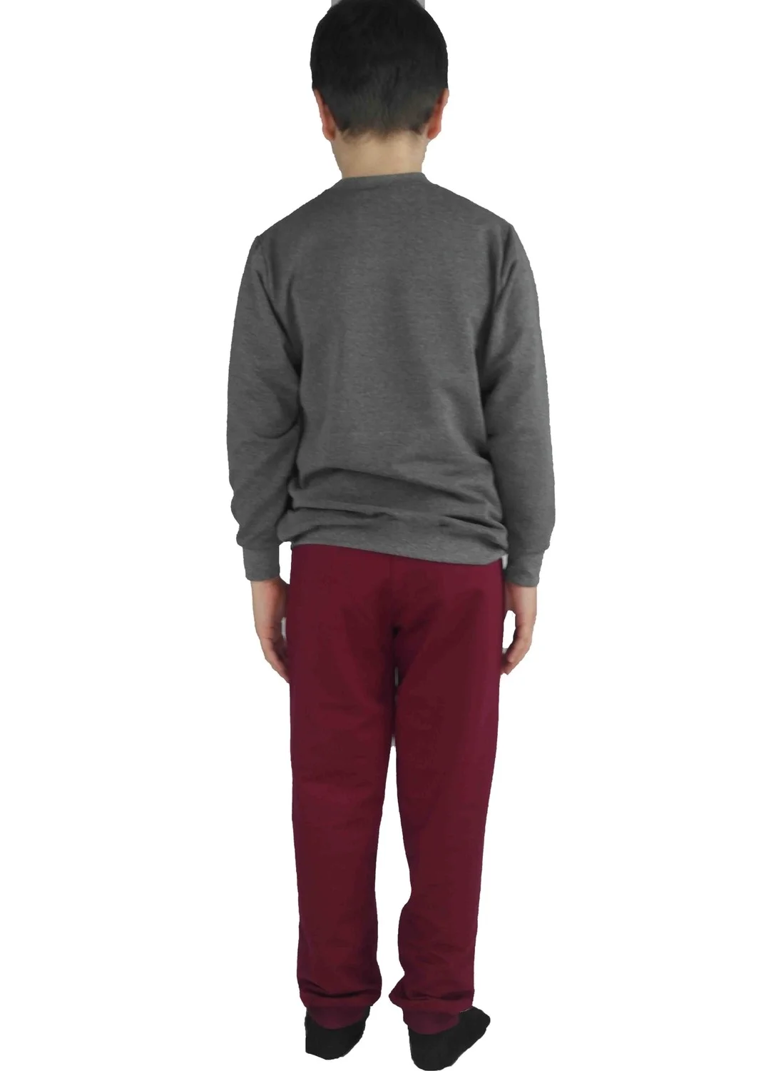 Bluence Men's Waiter Printed Anthracite Cotton Tracksuit Set