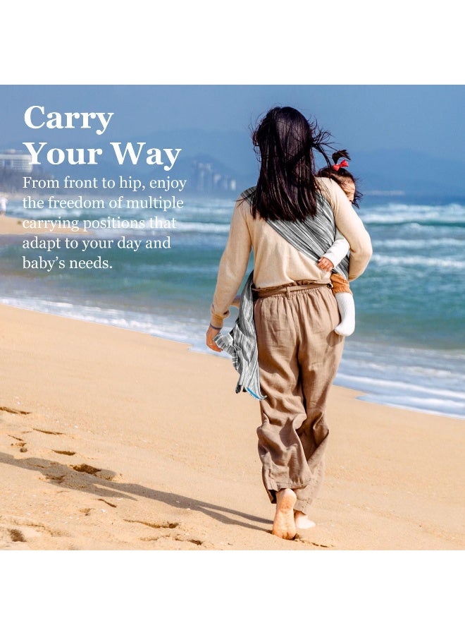 Vlokup Ring Sling Baby Carrier, Soft Cotton Baby Sling Carrier Newborn to Toddler - Image 5