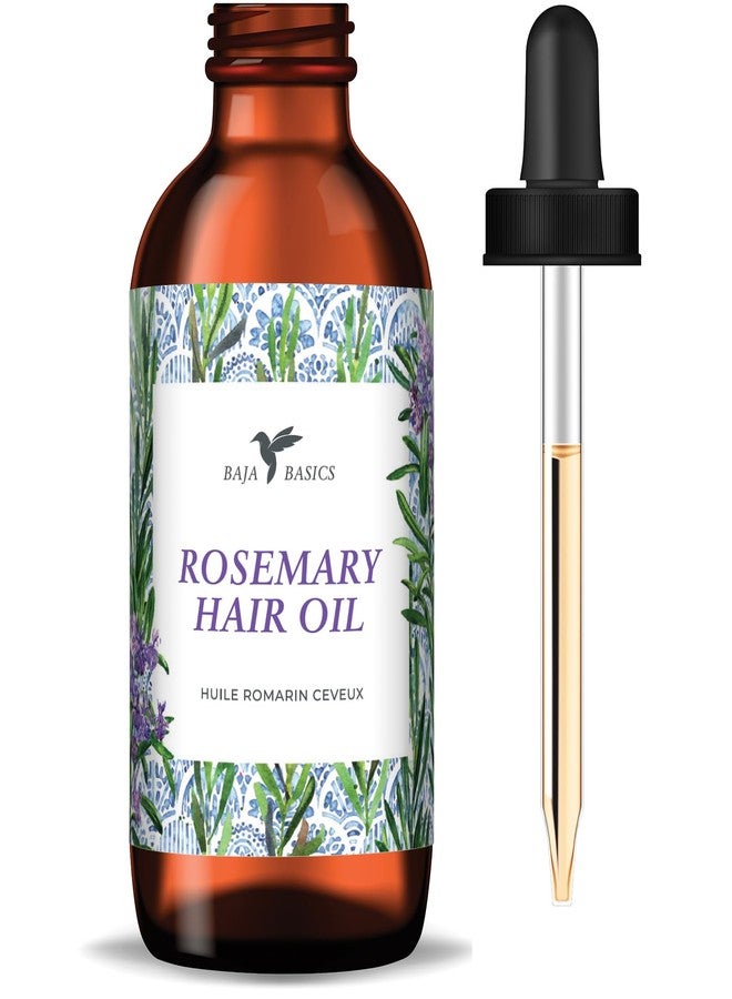 Baja Basics Organic Rosemary Oil: Hair Growth, Moisturizing for Split Ends & Dry Scalp, Hair Strengthening, All Hair Types, 2 oz - Image 1