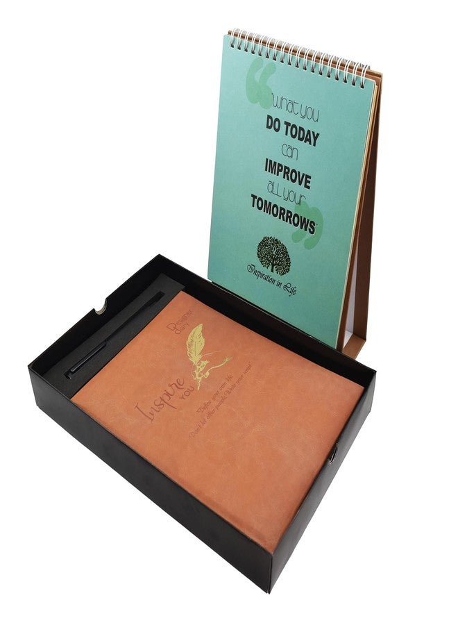 Cubic 2025 Premium Inspire You Theme Gift Set| Diary Calendar Pen | Executive diary|B5 Size|Month Cut| Natural Shade Paper|Best New Year Gift|Corporate Gift | With Book Mark | Sunday half - Image 2