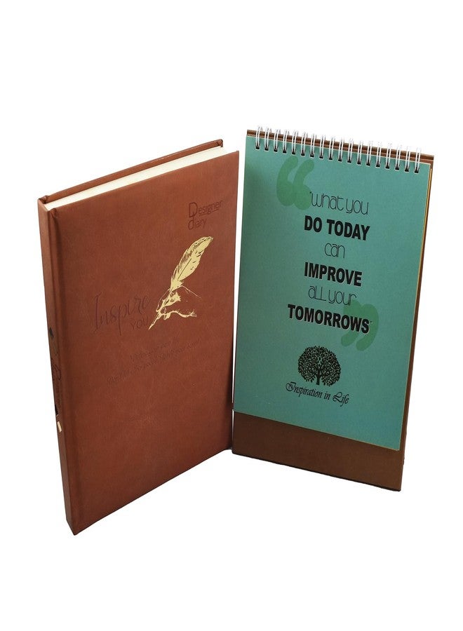 Cubic 2025 Premium Inspire You Theme Gift Set| Diary Calendar Pen | Executive diary|B5 Size|Month Cut| Natural Shade Paper|Best New Year Gift|Corporate Gift | With Book Mark | Sunday half - Image 3