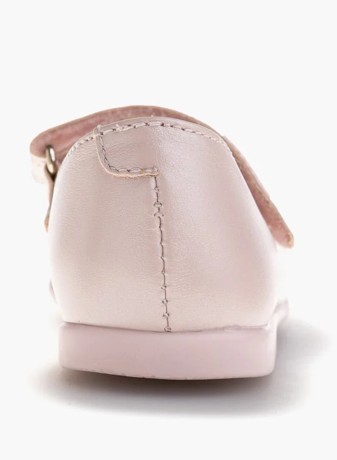 Pablosky Girls' Bow Accent Mary Jane Shoes with Hook and Loop Closure