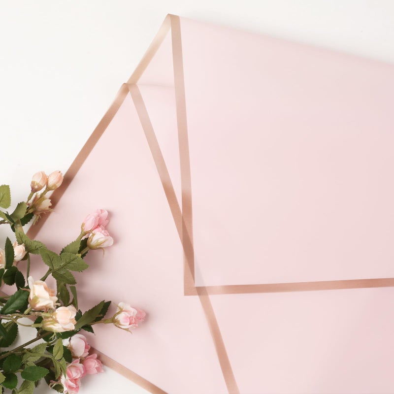 NESCCI 20 Sheet Flower Wrapping Paper - Waterproof Floral Bouquet Wrapping Paper, Florist Supplies Packaging Paper for Wedding Birthday Gift DIY (Pink) - Image 3