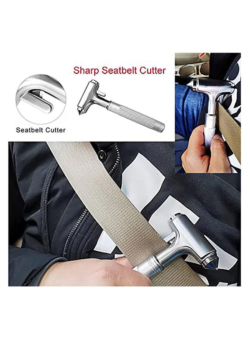 SYOSI Metal Car Glass Breaker with Seat Belt Cutter, Automotive Safety Hammer, Emergecy Escape Tool, Portable Small Car Window Hammer, Hard Aluminium Alloy Head - Image 5
