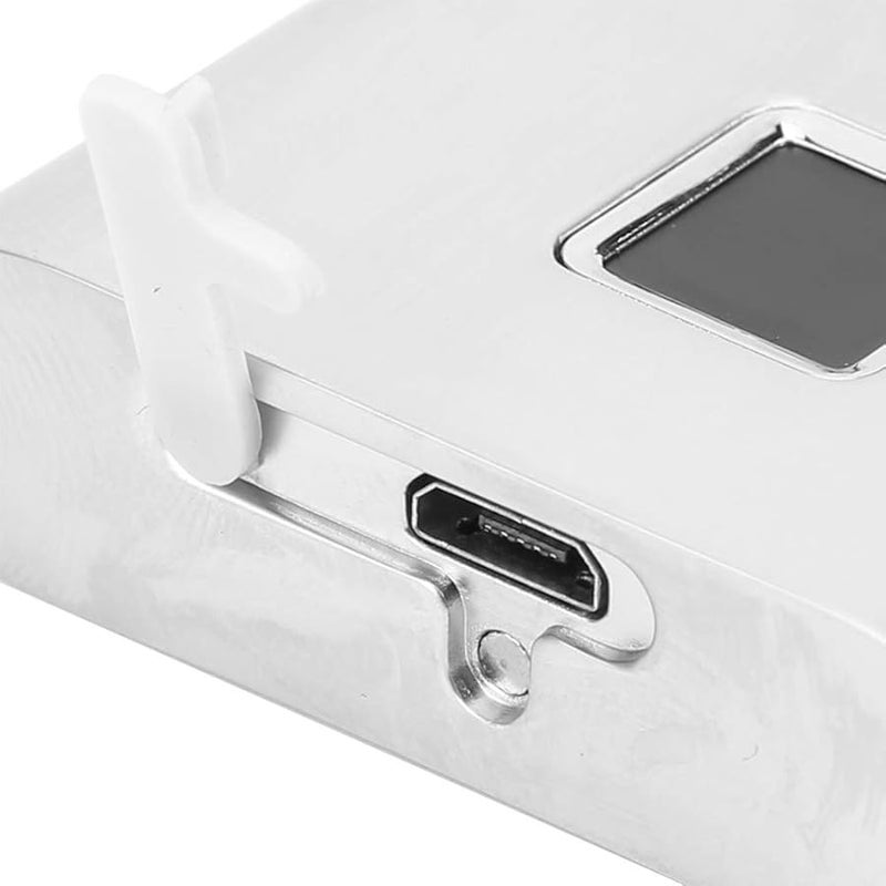 Smart Keyless Padlock USB Rechargeable Lithium Battery Electronic Lock For Suitcases Gym Lockers Silver - Image 3