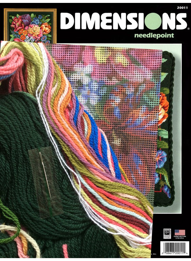 Dimensions Needlepoint Kit, Floral Splendor, 14'' x 14'',Red - Image 3