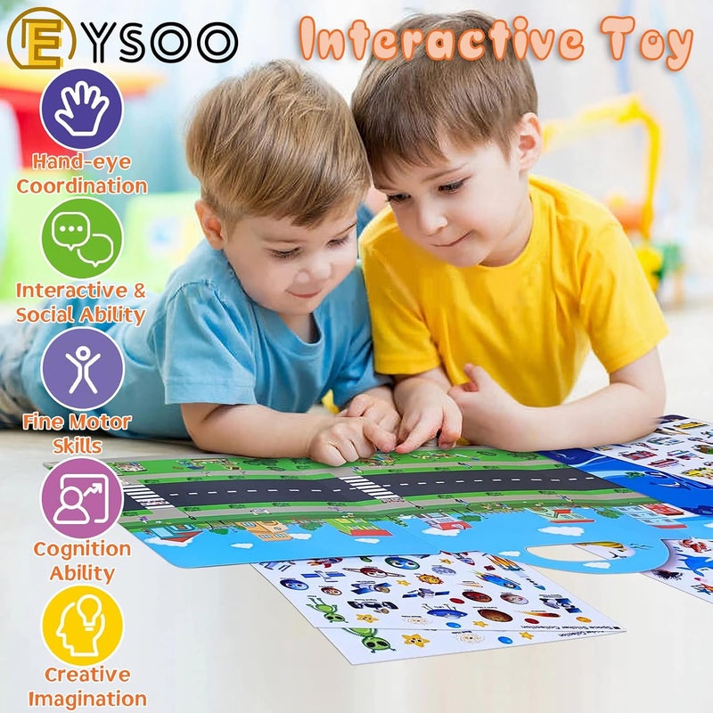 EYSOO Stickers Book 8 Pack Reusable Stickers for Kids Quiet Books Preschool Kids Sticker (C) - Image 5