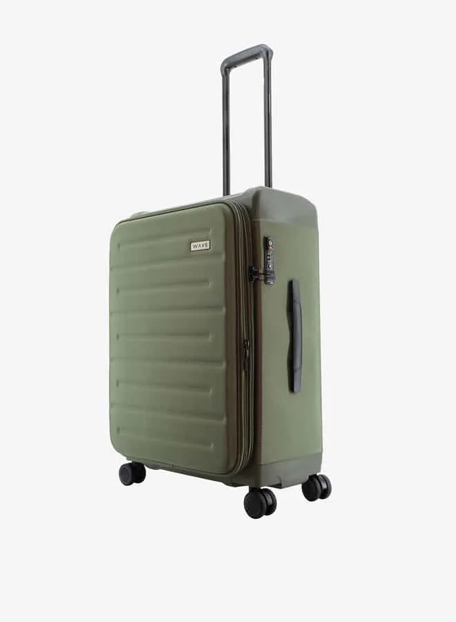 وايف Textured Softcase Luggage Trolley Bag with Retractable Handle