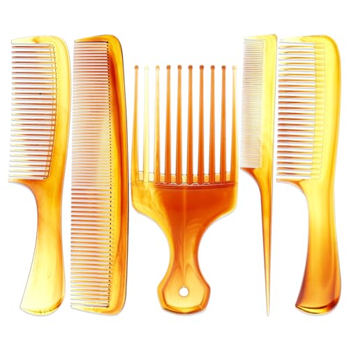 Aristocrat Assorted Tortoise Comb Set Comb Unisex 5 Pc - Image 3