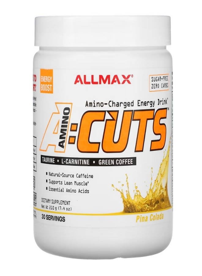 Allmax Amino Charged Energy Drink Pina Colada 7.4 oz 210 g - Image 1