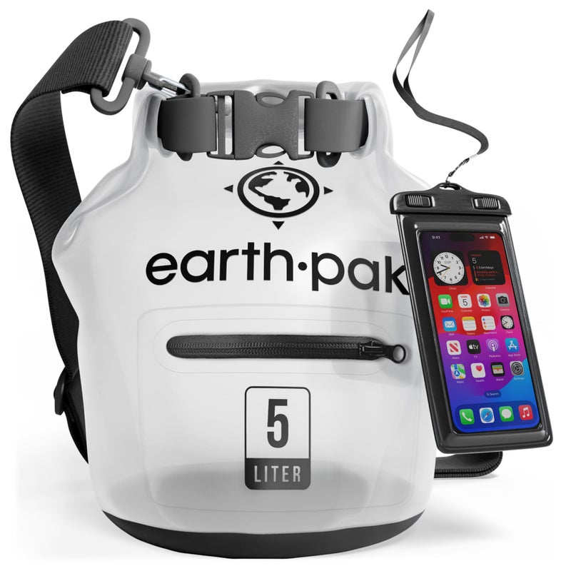 Earth Pak Waterproof Dry Bag with Zippered Pocket Waterproof Dry Bag Backpack Keeps Gear Dry Kayak Waterproof Phone Case - Image 2