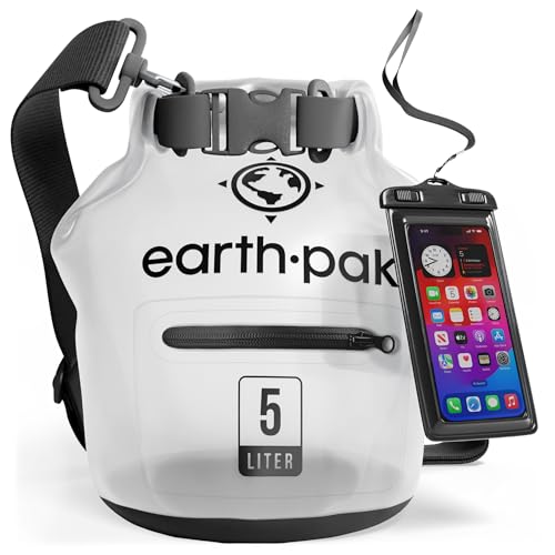 Earth Pak Waterproof Dry Bag with Zippered Pocket Waterproof Dry Bag Backpack Keeps Gear Dry Kayak Waterproof Phone Case - Image 1