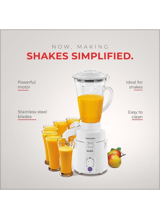 سوجاتا Sujata Megamix 900 Watts Mixer Blender | 22000 Rotations Per Min | 90 Minutes Continuous Running | Versatile Jar 3000 ml - Image 5