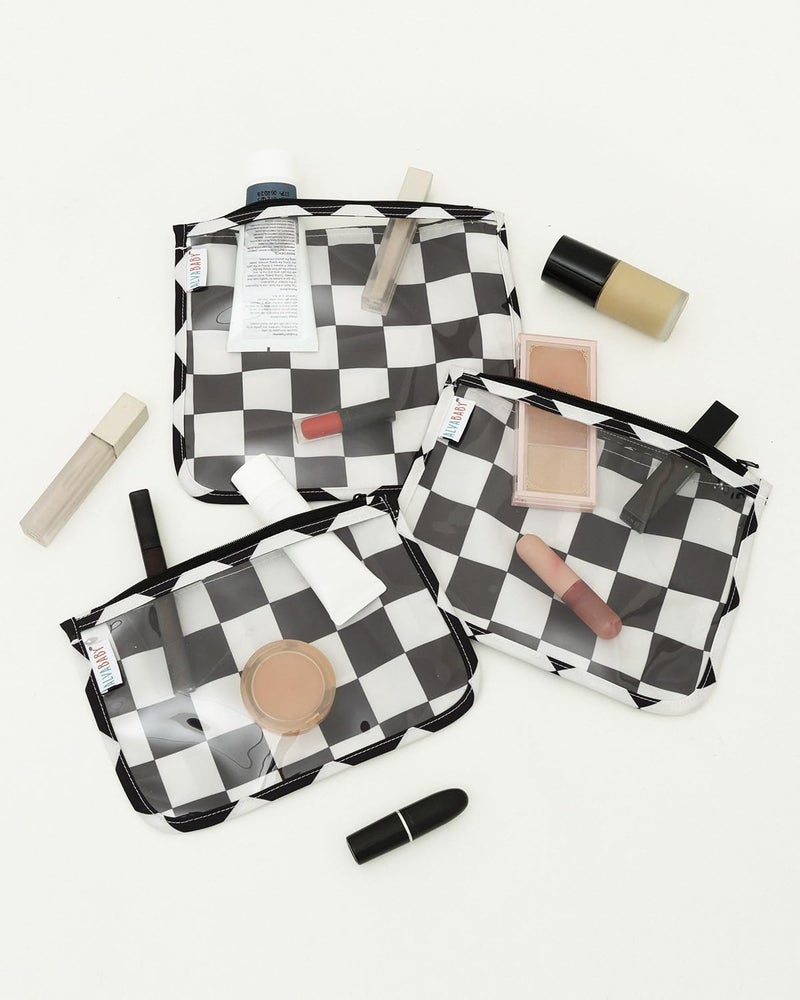 ALVA 3pcs Mess-Proof Travel Toilety Bag,Clear Cosmetic & Diaper Organizer with Front Pouch 3LT09 - Image 4