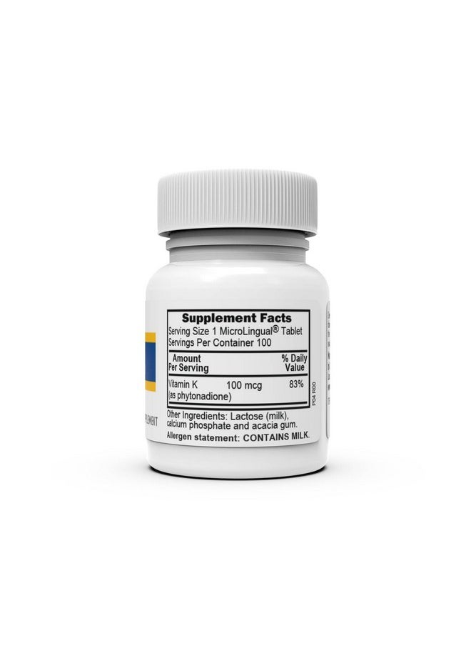 Superior Source Superior Source Vitamin K1 Multivitamins, 100 mcg,Tablet, 100 Count  - Image 1