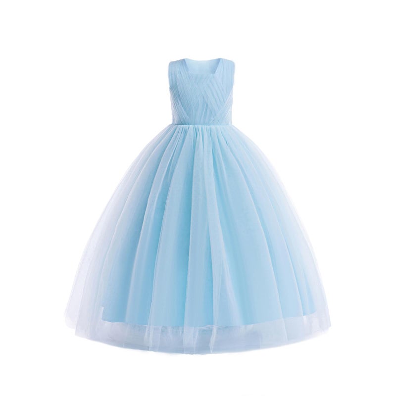 DPKM Flower Girls Formal Wedding Dress for Tulle Party Bridesmaid Pageant Princess Kids Birthday Prom Ball Gown - Image 3