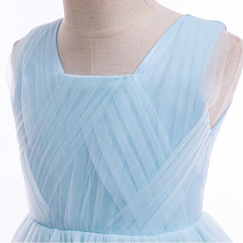 DPKM Flower Girls Formal Wedding Dress for Tulle Party Bridesmaid Pageant Princess Kids Birthday Prom Ball Gown - Image 2