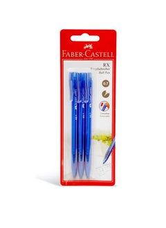 FABER-CASTELL Faber-Castell Rx Ball Pen 0.7Mm Blister Of 3Pc Blue  - Image 1