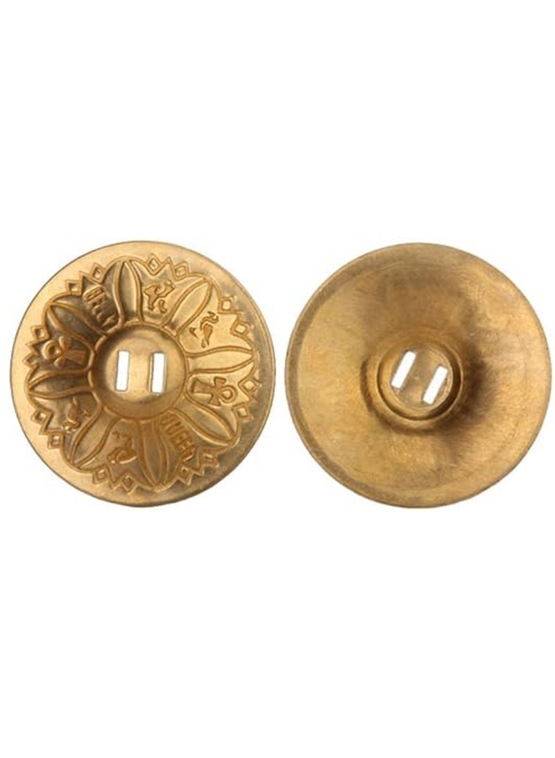 زوج من صنجات الأصابع النحاسية ذات النمط المزخرف لرقصة البطن - Image 1