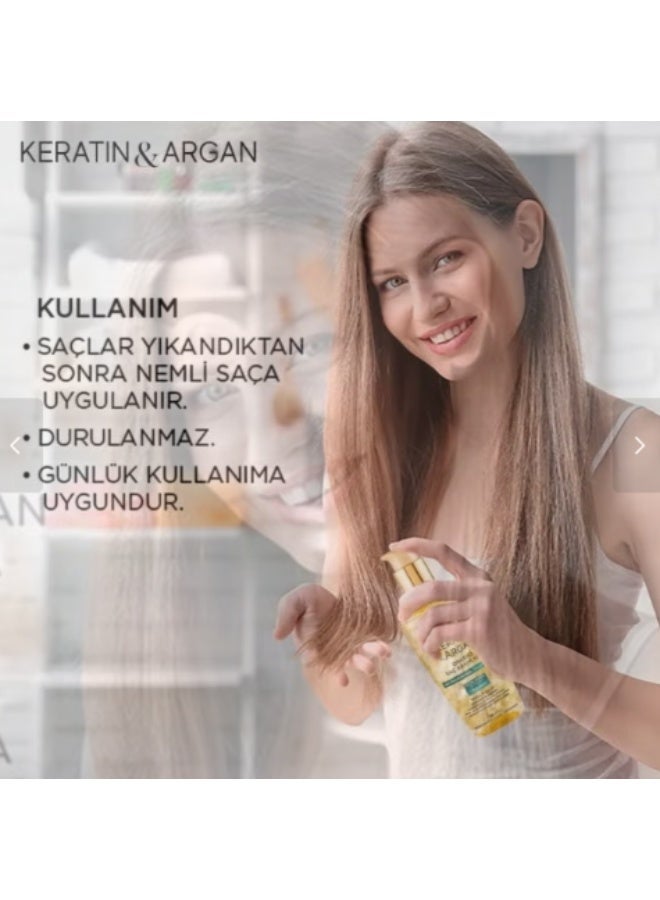 Bioxcin Keratin Argan Repair Hair Oil 150ml for Damaged, Dull Hair - Image 2