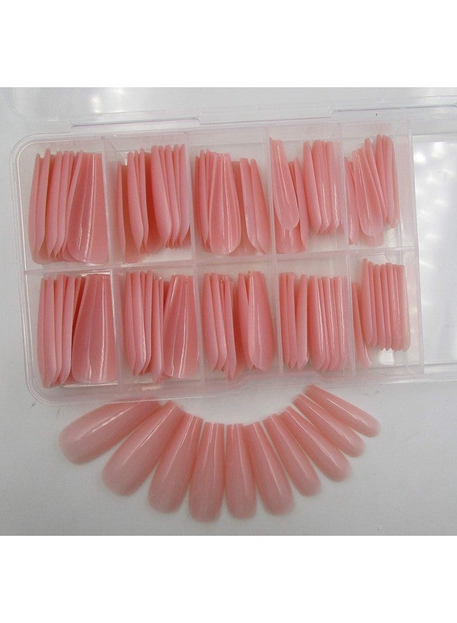 لايفيكس تول 100 قطعة من أظافر راقصة الباليه الملونة بالضغط على الأظافر الطويلة العارية، أطراف أظافر زائفة بغطاء كامل، تصميم أظافر أكريليك للنساء والفتيات المراهقات (عارية) - Image 4