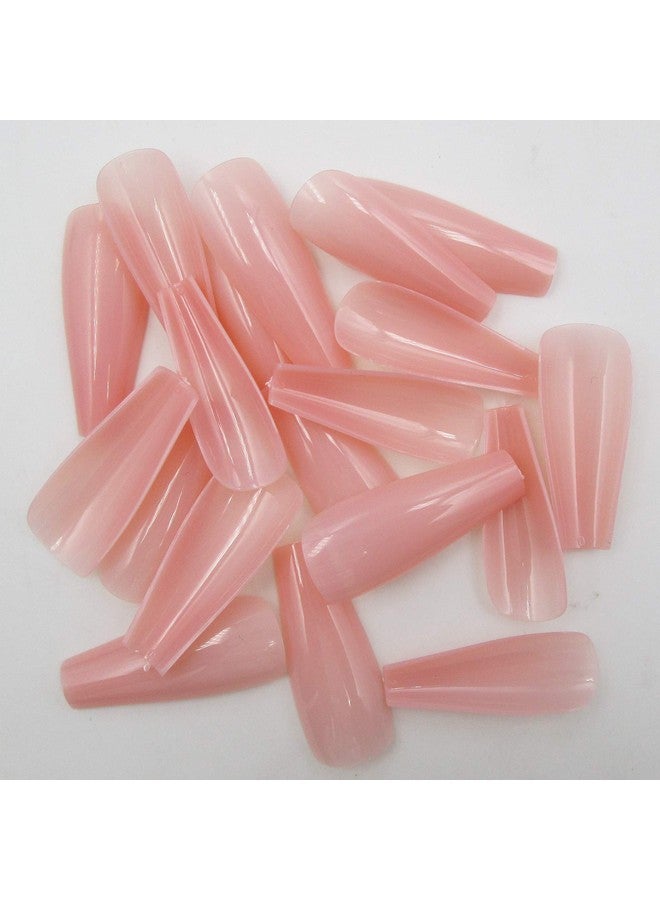 لايفيكس تول 100 قطعة من أظافر راقصة الباليه الملونة بالضغط على الأظافر الطويلة العارية، أطراف أظافر زائفة بغطاء كامل، تصميم أظافر أكريليك للنساء والفتيات المراهقات (عارية) - Image 3