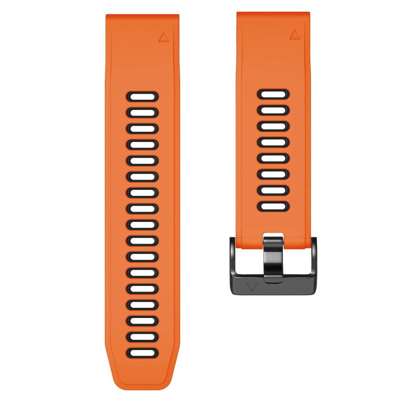 ANCOOL Fenix 7S Watch Band/Fenix 6S Watch Band 20mm Silicone Watch Bands Replacement for Fenix 5S/Fenix 6S Pro/Fenix 7S Pro(Orange-Black) - Image 5
