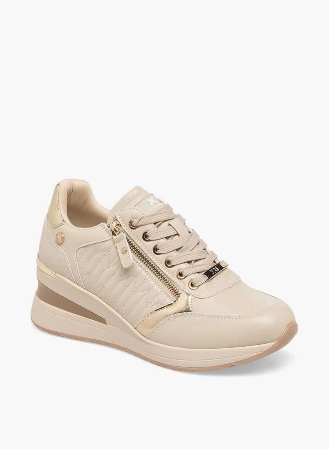 إكستي Women Panelled Wedge Heel Ankle Sneakers