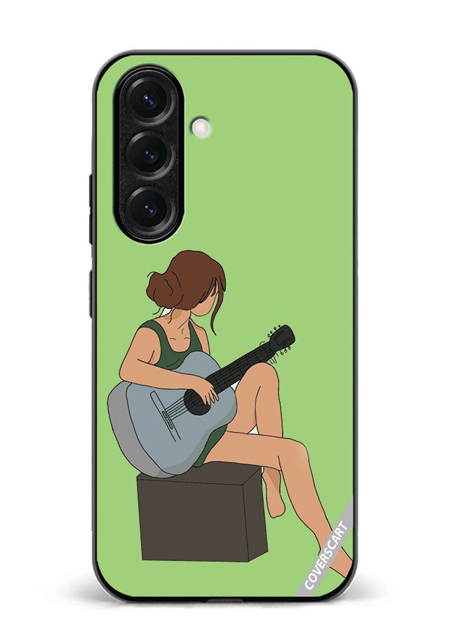 VR CREATIVE Protective Case Cover For Samsung Galaxy S25 Girl With Guitar Design Multicolour