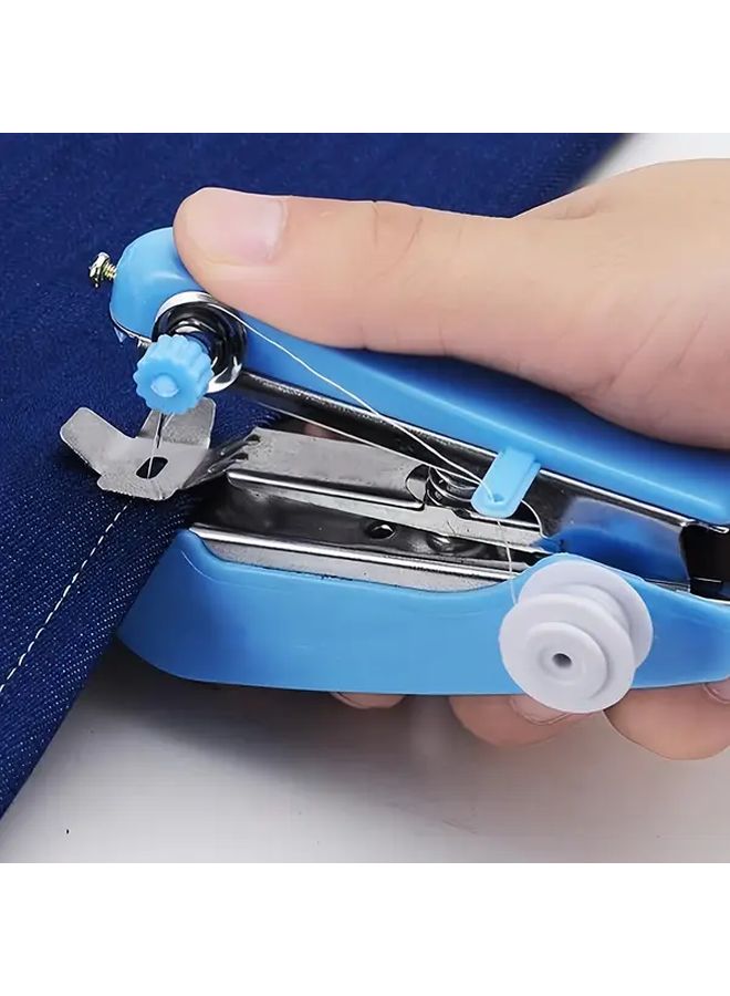 1pc Red Portable Handheld Sewing Machine Compact Manual Adjustable Tension Quick Repairs - Image 2