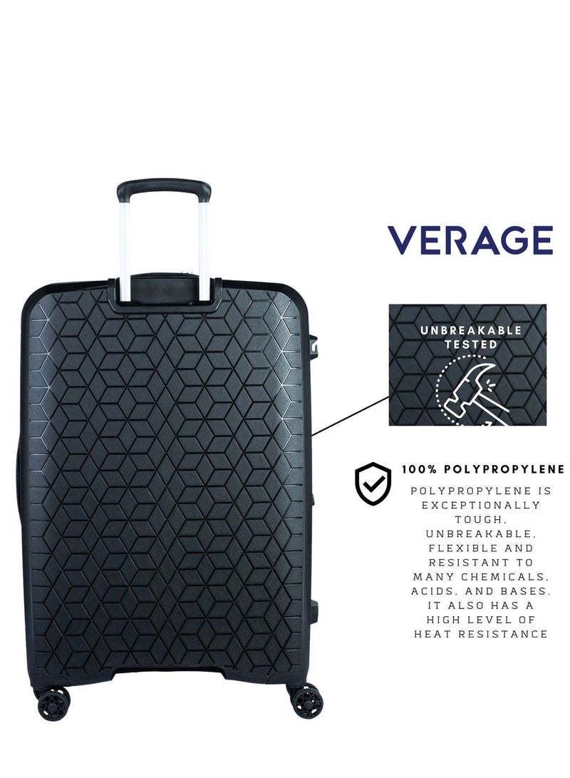 VERAGE Unbreakable Luggage Expandable Hardside Suitcase Large Black - Image 4